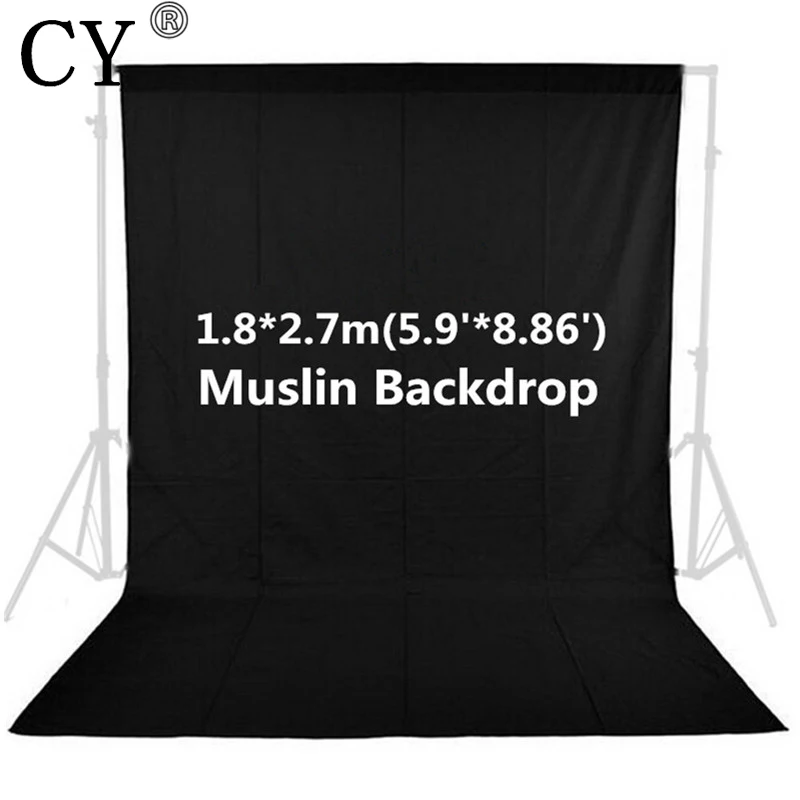 CY High Quality Black 1.8m x 2.7m Solid Muslin Backdrop Photography Backgrounds Backdrops 
CY High Quality Black 1.8m x 2.7m Solid Muslin Backdrop Photography Backgrounds Backdrops