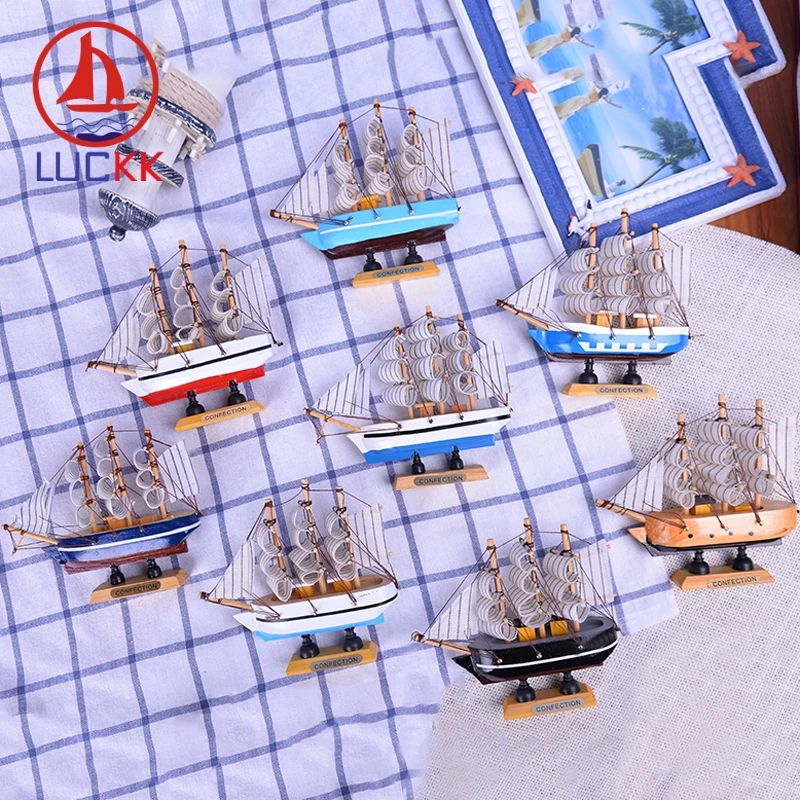 LUCKK 14CM Mediterrean Style Wooden Model Ship Home Interior Decoration Wood Crafts Sea Sailboat Figurine Nautical Gift Souvenir
LUCKK 14CM Mediterrean Style Wooden Model Ship Home Interior Decoration Wood Crafts Sea Sailboat Figurine Nautical Gift Souvenir