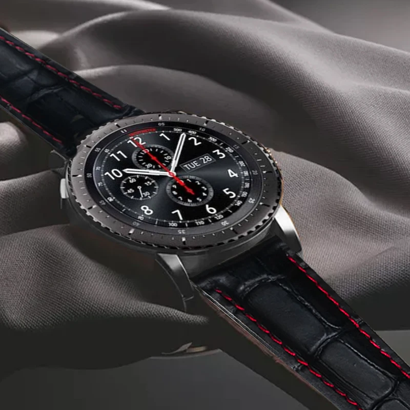 Ремешок для часов AKGLEADER 20-22 мм браслет из натуральной кожи Samsung Gear S3 S2 Huawei Watch 2P Huami
