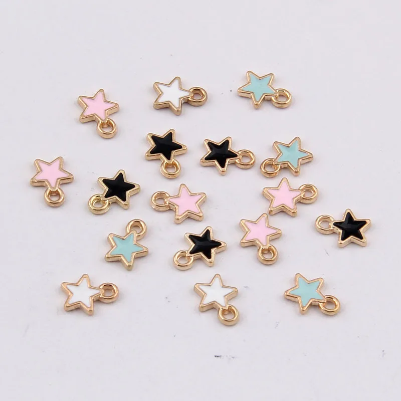 100pcs 7*6mm Colorful Enamel Star Charm Zinc Alloy Pendant Fit Necklace Bracelets DIY Female Fashion Jewelry Accessories
100pcs 7*6mm Colorful Enamel Star Charm Zinc Alloy Pendant Fit Necklace Bracelets DIY Female Fashion Jewelry Accessories