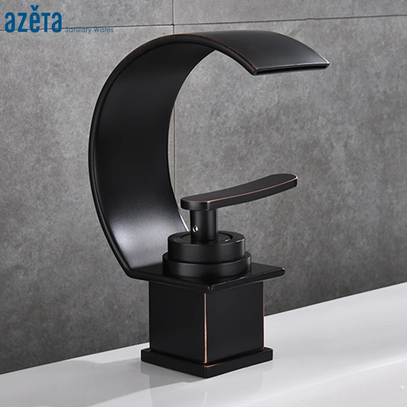 New Design Black Basin Faucet Bathroom Deck Mounted Single Handle Cold and Hot Waterfall Basin Mixer Tap Torneira AT8006B
New Design Black Basin Faucet Bathroom Deck Mounted Single Handle Cold and Hot Waterfall Basin Mixer Tap Torneira AT8006B