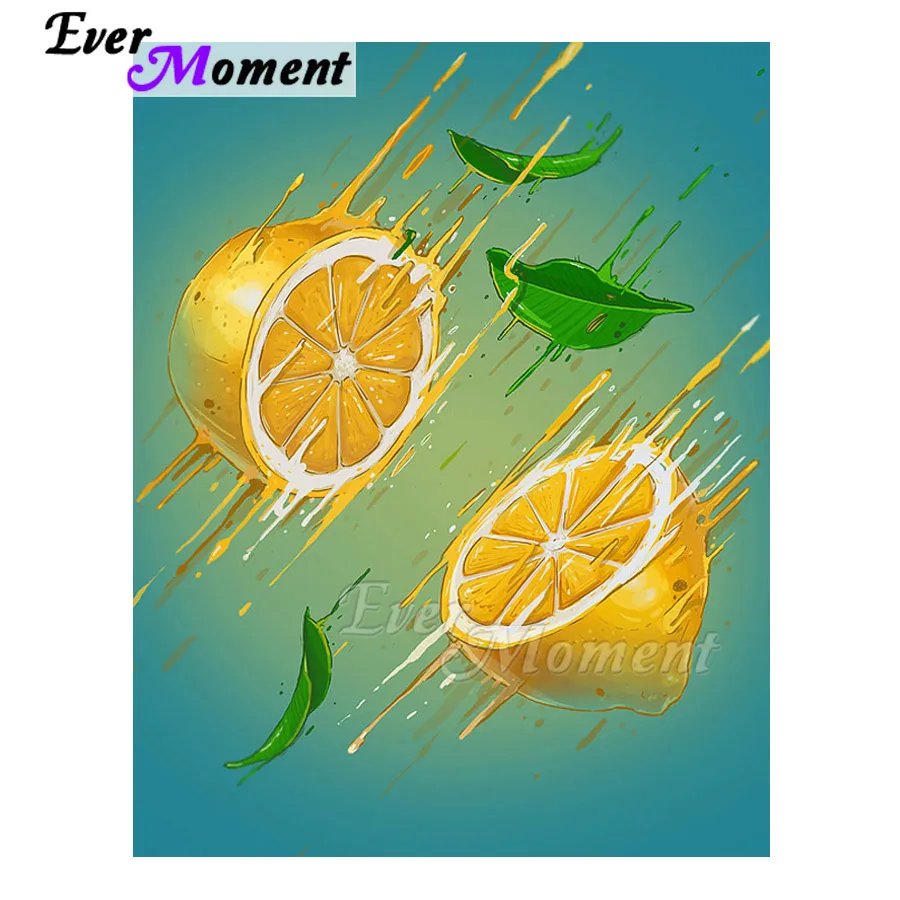 Алмазная картина Ever Moment Настенная стразы оранжевая мозаика полная квадратная