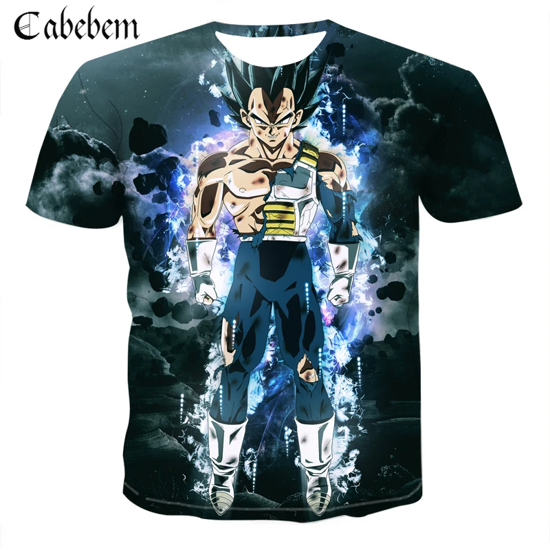 Dragon Ball Z футболки мужские летние 3D принт Супер Saiyan Battle Сон Гоку черный Zamasu Вегета