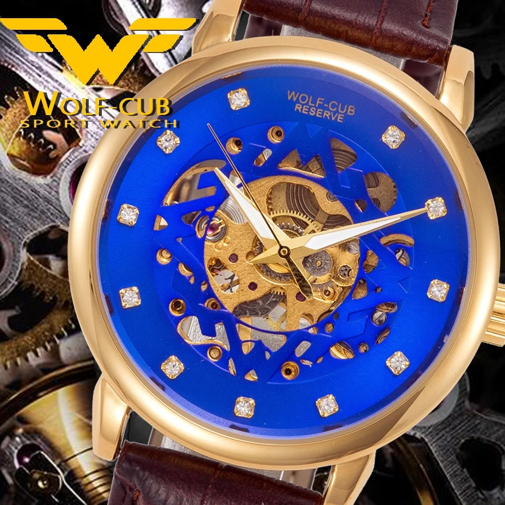 WOLF-CUB Fashion Leather Men's mechanical Luminous stainless steel Sport Watch Waterproof Wristwatch Original design dial
WOLF-CUB Fashion Leather Men's mechanical Luminous stainless steel Sport Watch Waterproof Wristwatch Original design dial