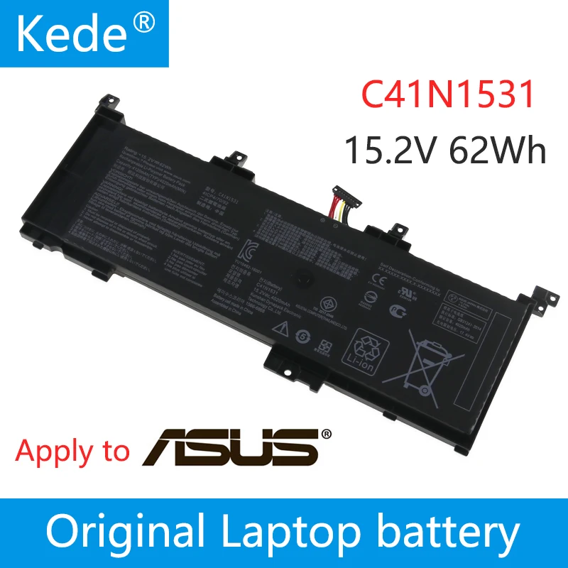 Оригинальная батарея kede для ноутбука 15 2 в 62 Втч C41N1531 планшетов Asus GL502VS 1A GL502VY DS71