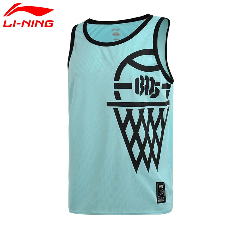 Li Ning мужские баскетбольные майки серии BAD FIVE из 100% полиэстера ATDRY LiNing спортивные