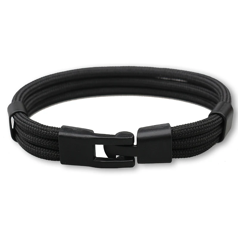 2017 New Fashion Black Buckles Bracelets Men Charm 550 Survival Rope Chain Paracord Bracelet Male Wrap Metal Sport
2017 New Fashion Black Buckles Bracelets Men Charm 550 Survival Rope Chain Paracord Bracelet Male Wrap Metal Sport