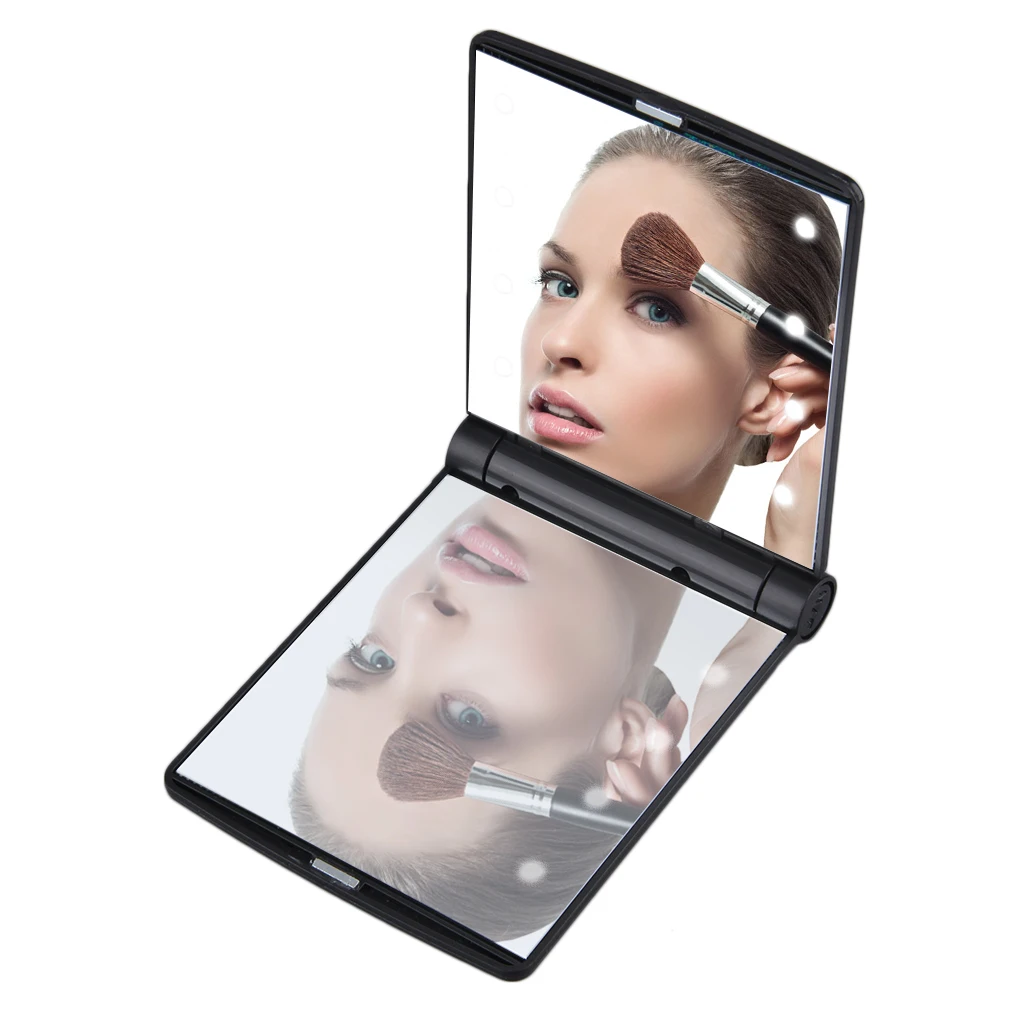 Lady's Makeup Mirror Cosmetic LED Mirrors 8 LED Lights Lamps Folding Portable Compact Pocket Mirror 2017 Hot Sale Make up Tools
Lady's Makeup Mirror Cosmetic LED Mirrors 8 LED Lights Lamps Folding Portable Compact Pocket Mirror 2017 Hot Sale Make up Tools