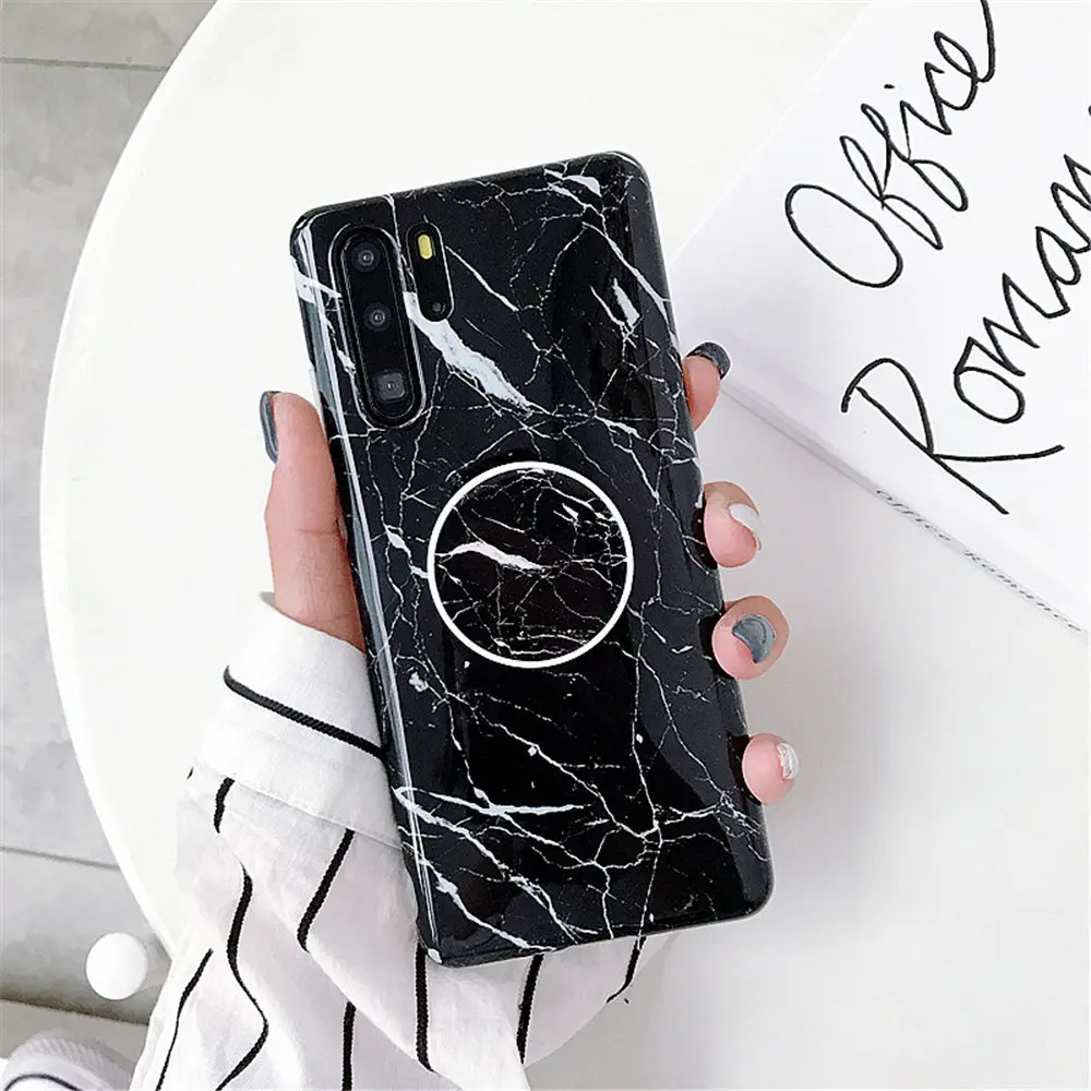 Новый мраморный чехол-подставка для huawei P20 P30 Lite Pro Nova3i 3 4e Mate 20 задняя крышка мягкий