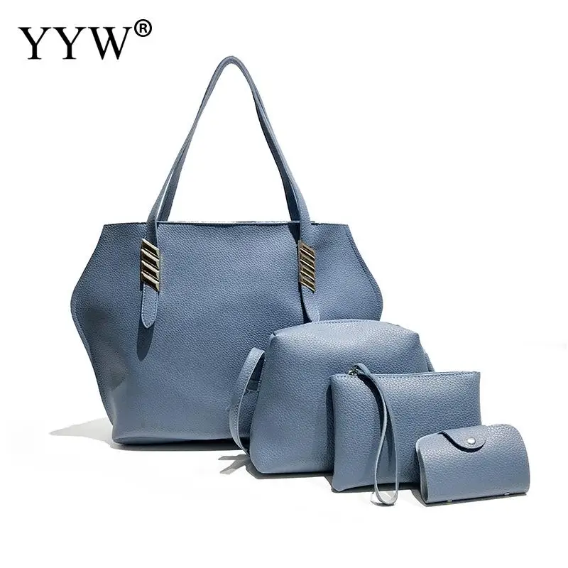 4 Sets Soft Leather Women Bag Set Top Handle Big Capacity Female Shoulder Bags Composite Tote Crossbody Bag Small Purse Fashion
4 Sets Soft Leather Women Bag Set Top Handle Big Capacity Female Shoulder Bags Composite Tote Crossbody Bag Small Purse Fashion