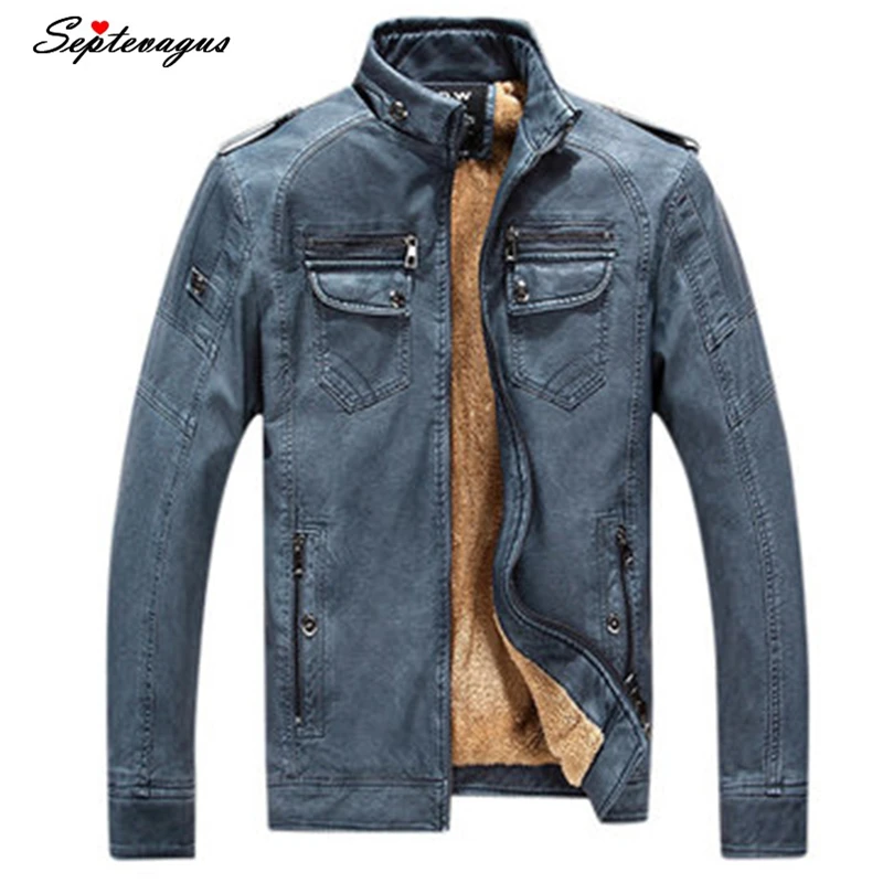 Fashion Mens Velvet Plus Thick Warm Leather Jackets Men Autumn Winter Leather Clothing Leather Jackets Male Business casual Coat
Fashion Mens Velvet Plus Thick Warm Leather Jackets Men Autumn Winter Leather Clothing Leather Jackets Male Business casual Coat