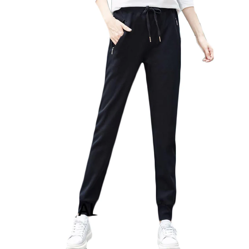 Spring Summer New Sports Pants Women Plus Size Korean Slim Slimming Pencil Pants Women's Casual Zip Pocket Black Trousers B330
Spring Summer New Sports Pants Women Plus Size Korean Slim Slimming Pencil Pants Women's Casual Zip Pocket Black Trousers B330