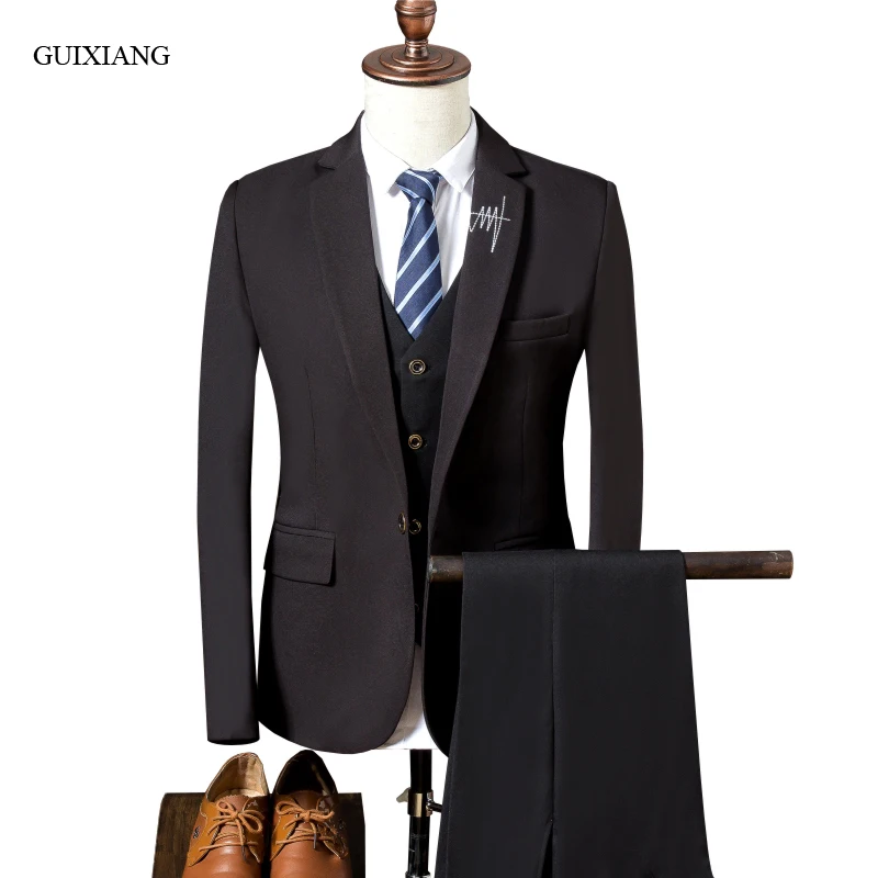 (Jacket, Vest and Pants) New arrival style men high-end boutique suit business casual solid men's three piece suits clothesM-3XL
(Jacket, Vest and Pants) New arrival style men high-end boutique suit business casual solid men's three piece suits clothesM-3XL