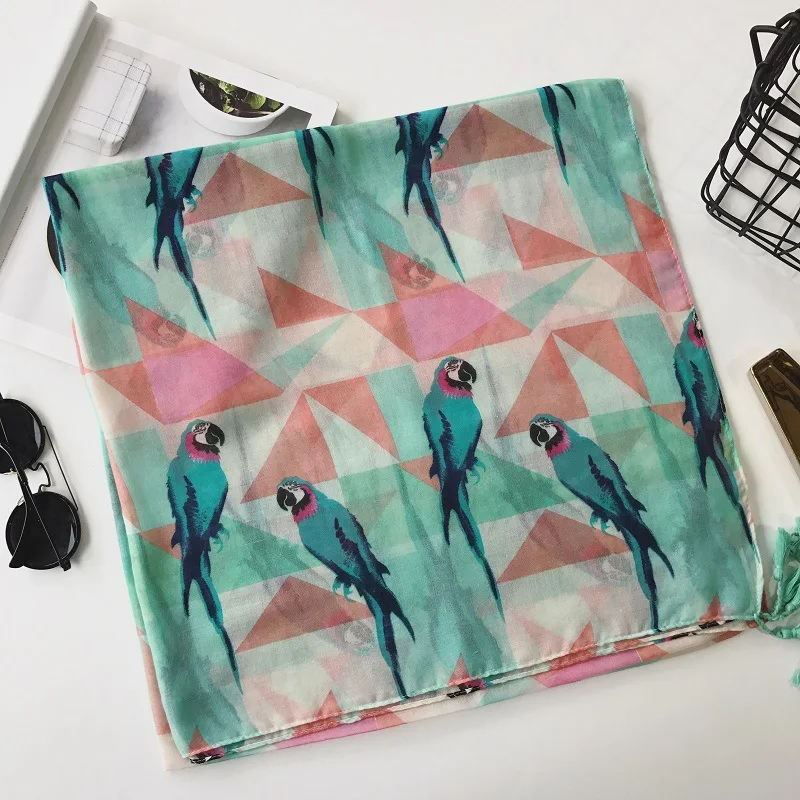 2017 Women Geometry Pattern Bird Long Scarf Parrot Pattern Tassel Scarf Cotton Wrap Hijab Muffler Shawls 10pcs/lot
2017 Women Geometry Pattern Bird Long Scarf Parrot Pattern Tassel Scarf Cotton Wrap Hijab Muffler Shawls 10pcs/lot