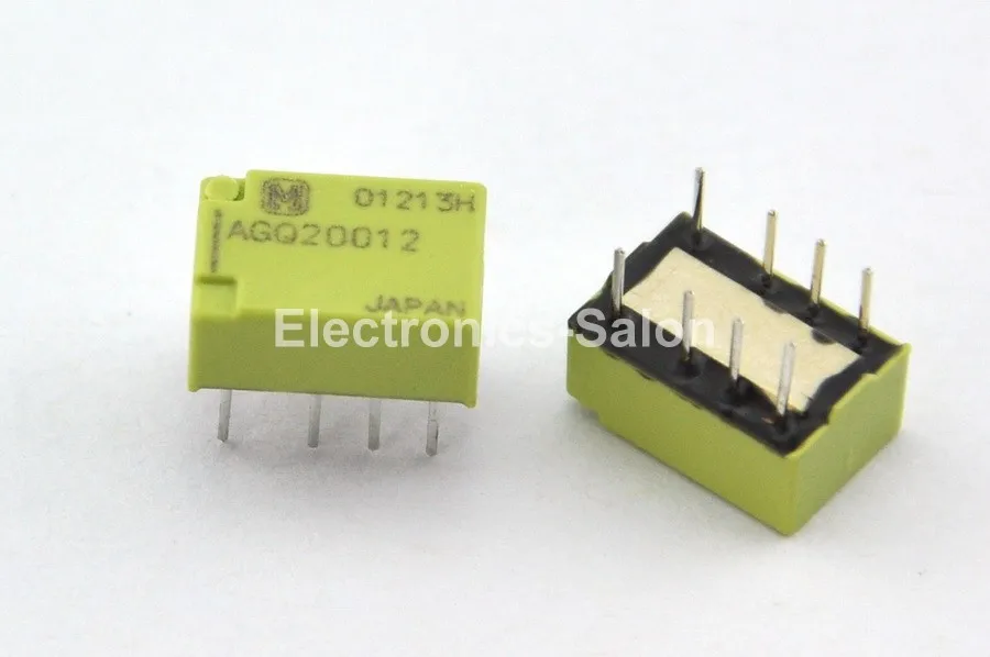 ( 10 pcs/lot ) AGQ20012 Signal Relay, DC12V, DPDT/2 Form C, Flat&Compact Package