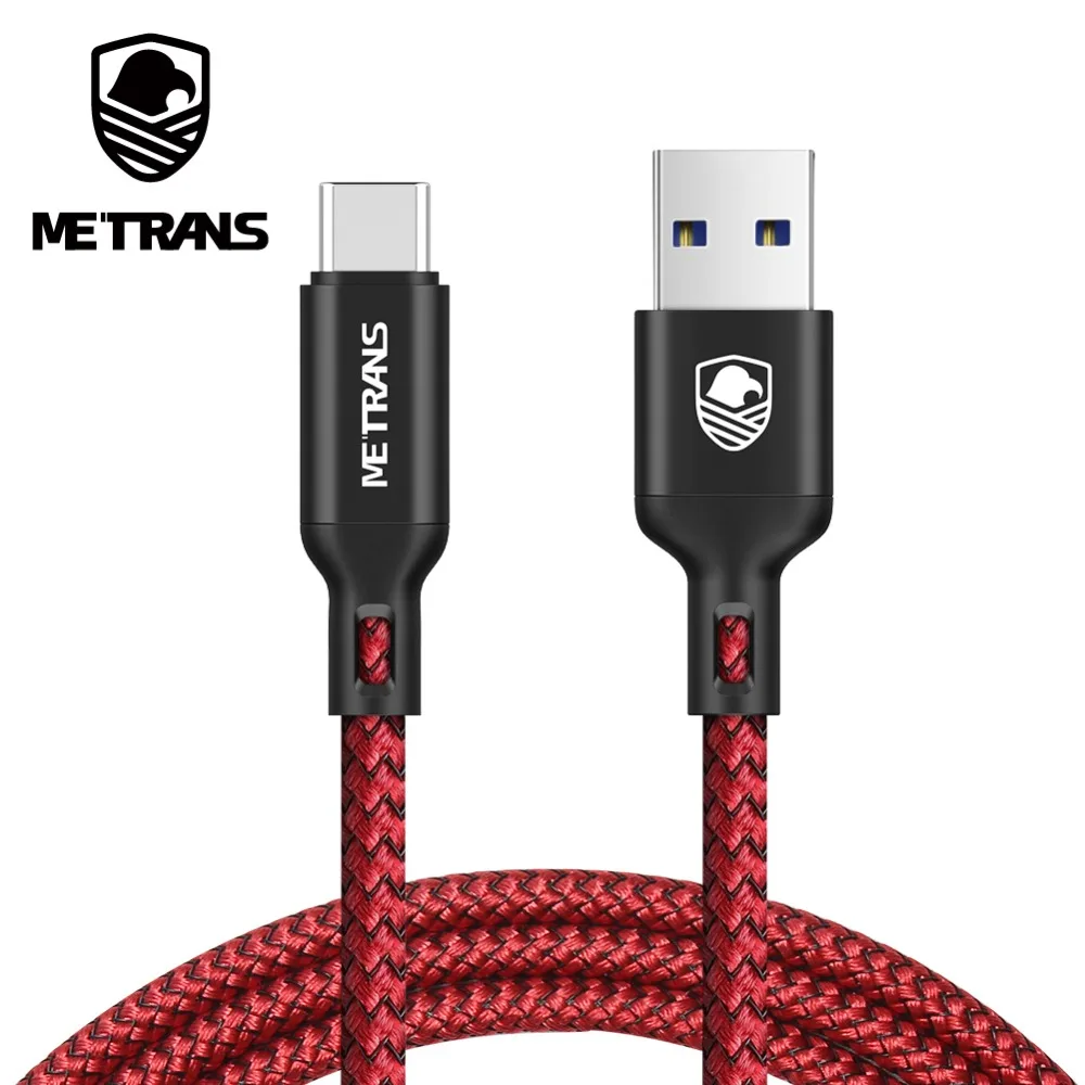 Metrans 2 шт USB C кабель для huawei Коврики 20 Pro Quick Charge 3 0 Xiaomi Max3 данных быстро заряжается
