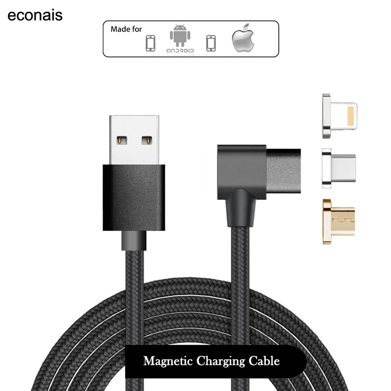 CANDYEIC Micro USB TYPE-C Магнитный кабель для iPhone huawei samsung Xiaomi OPPO VIVO OnePlus 6 zte Nokia Зарядное