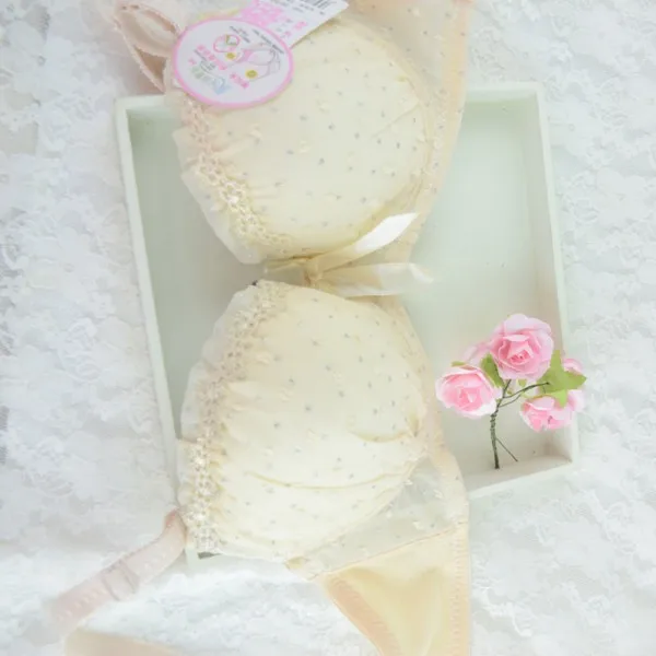 Girl Women Push Up Bra Bowknot Lace Bras Lingerie Underwear Underwired Brassiere H34