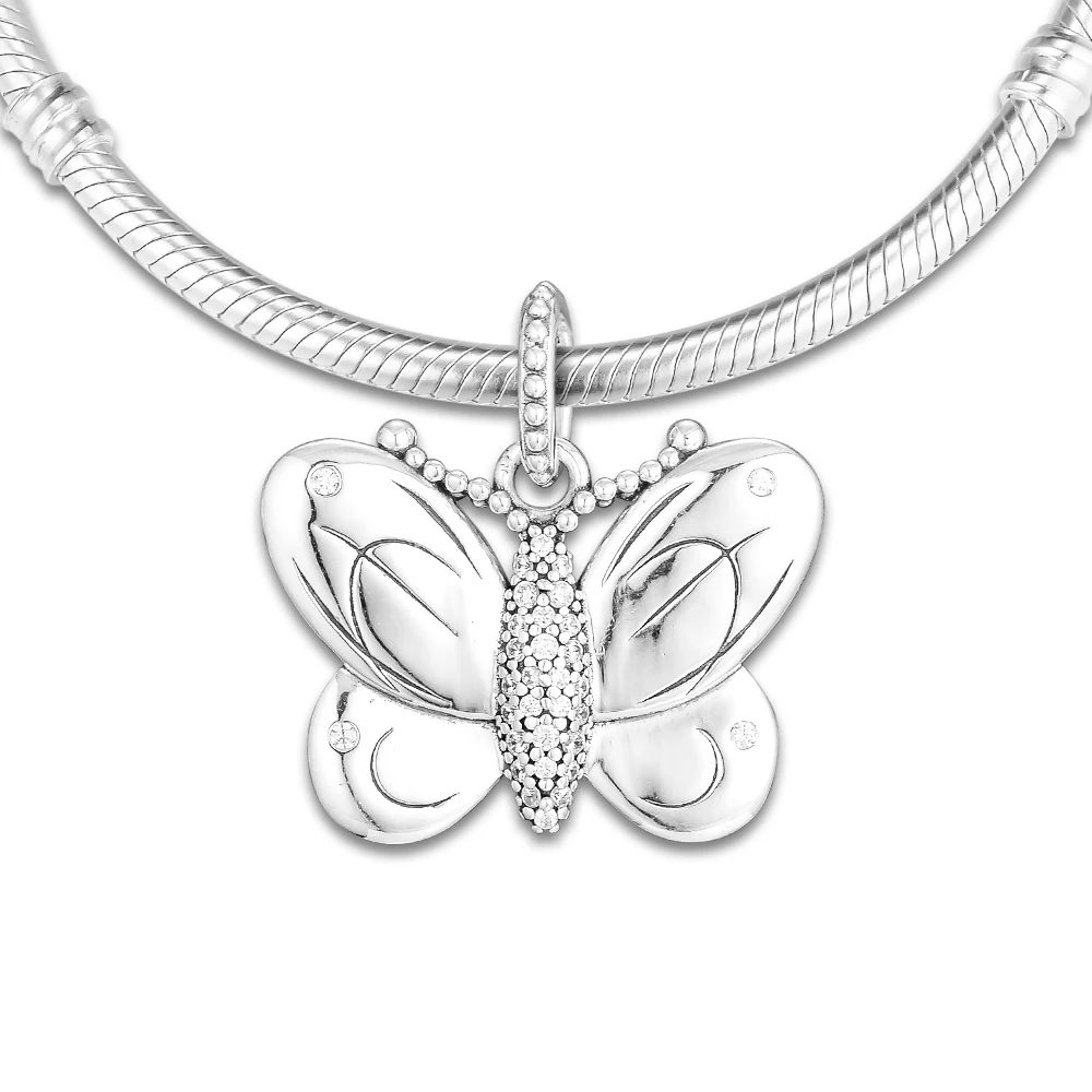 Fits for Europe Charms Bracelets Decorative Butterfly Beads with Clear CZ 100% 925 Sterling-Silver-Jewelry Free Shipping
Fits for Europe Charms Bracelets Decorative Butterfly Beads with Clear CZ 100% 925 Sterling-Silver-Jewelry Free Shipping