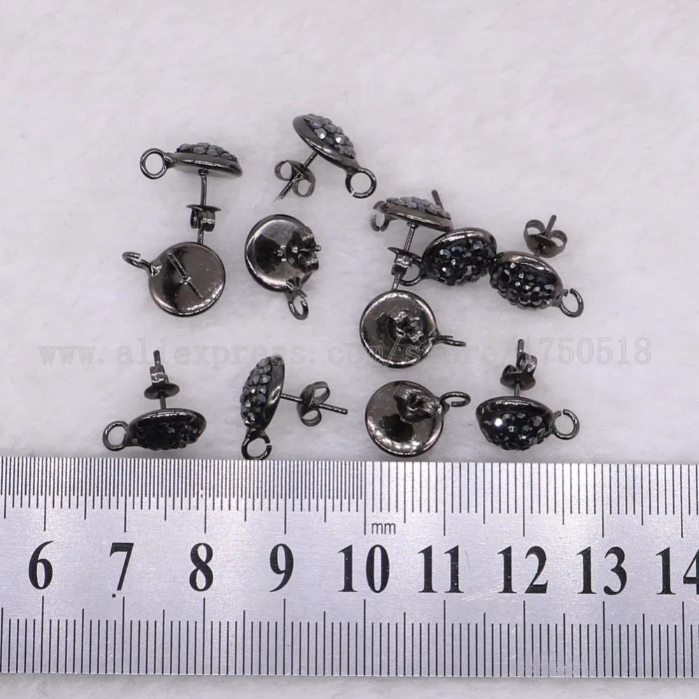 20 pairs Round shape stud earrings jewelry finding 10mm black beads handcrafted gems stone fashion jewelry finding studs 2844
20 pairs Round shape stud earrings jewelry finding 10mm black beads handcrafted gems stone fashion jewelry finding studs 2844