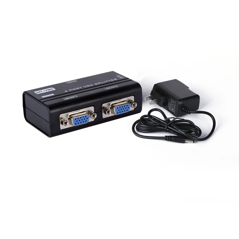 New Mini VGA Splitter 1x2 1 to 2 ports VGA Video Splitter 250MHz Support 1920x1440 with power adapter
New Mini VGA Splitter 1x2 1 to 2 ports VGA Video Splitter 250MHz Support 1920x1440 with power adapter