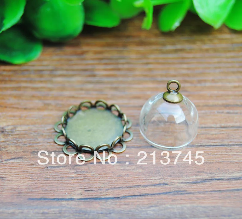 Sale Free ship!!! NEW 20sets/lot 15mm half glass globe&bronze base&6mm cap bronze findings set glass bubble DIY vial pendant
Sale Free ship!!! NEW 20sets/lot 15mm half glass globe&bronze base&6mm cap bronze findings set glass bubble DIY vial pendant