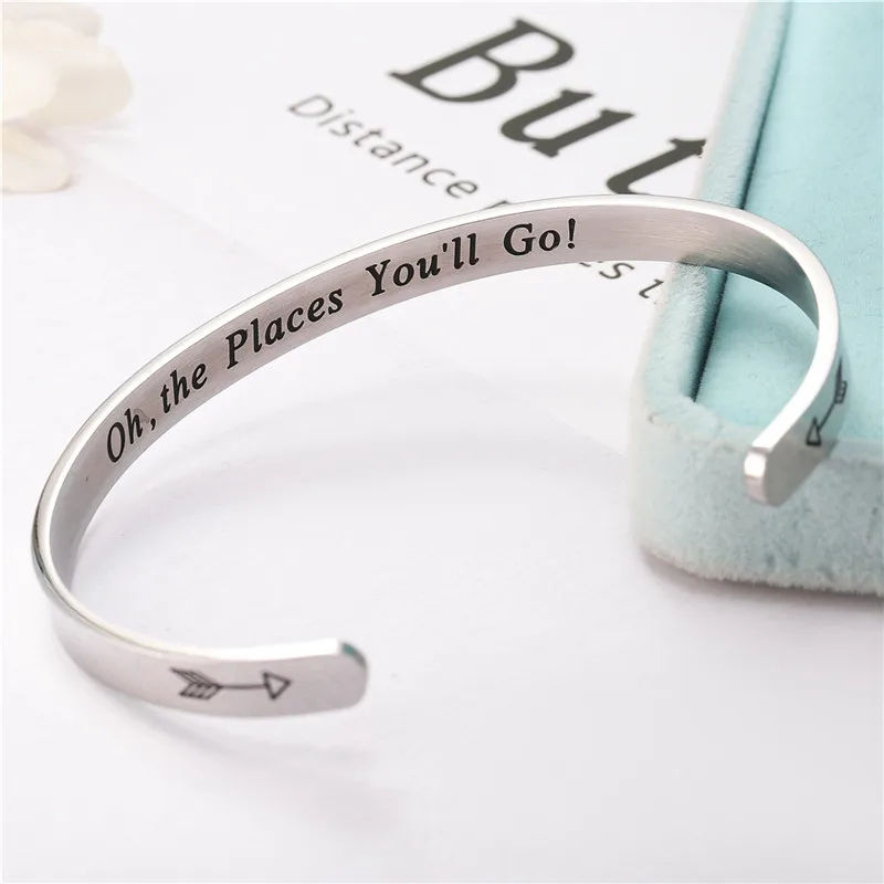 Wide 6mm Cuff Trendy Keep Going oh the pleace you ll go Bracelets Titanium Encouragement Bangle For Men Jewelry
Wide 6mm Cuff Trendy Keep Going oh the pleace you ll go Bracelets Titanium Encouragement Bangle For Men Jewelry