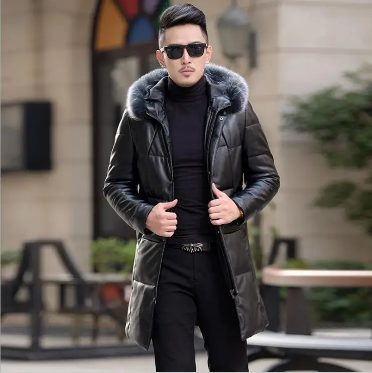 Free shipping Brand Men's Winter New leather jacket Men Korean Slim Long Windbreaker Fashion male Hooded fox fur collar Outwear
Free shipping Brand Men's Winter New leather jacket Men Korean Slim Long Windbreaker Fashion male Hooded fox fur collar Outwear