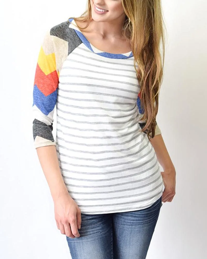 Женская Асимметричная футболка Hitmebox разноцветные топы с рукавом реглан 3/4 и
