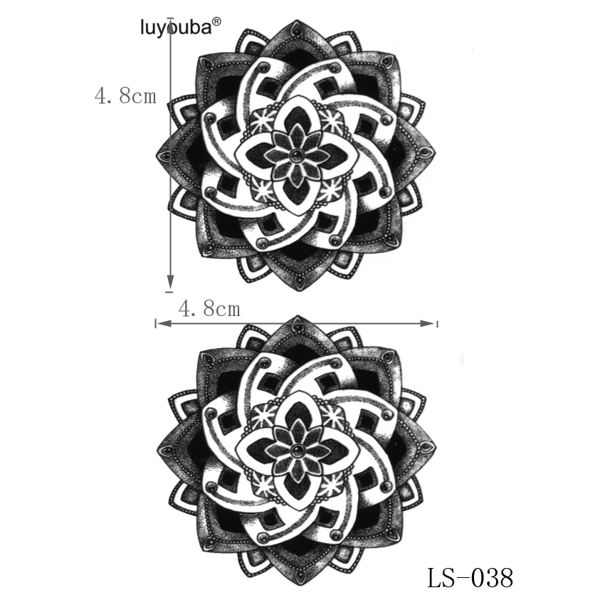 Временная татуировка Lotus водонепроницаемая наклейка в стиле Харадзюку на теле