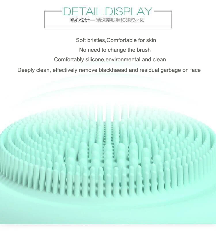 Facial cleasing device USB rechargeable battery face silicone Cleanser for women IPX7 Waterproof wash cleaning LED indicator
Facial cleasing device USB rechargeable battery face silicone Cleanser for women IPX7 Waterproof wash cleaning LED indicator