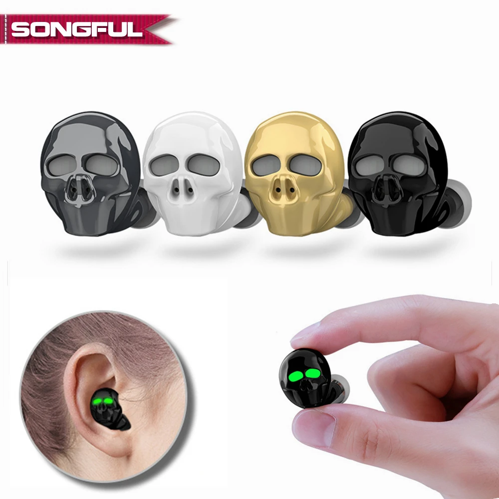 Mini Portable Skull Bone Wireless Bluetooth Earphone Bluetooth 4.1 Headset In-ear with Microphone
Mini Portable Skull Bone Wireless Bluetooth Earphone Bluetooth 4.1 Headset In-ear with Microphone