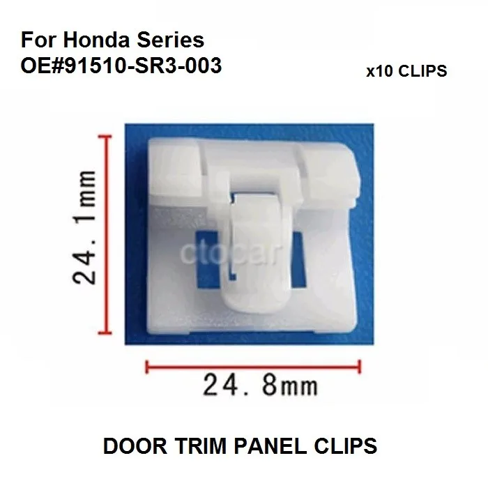 New x10pcs OEM Glass Window Clamp For Honda 91510-SR3-003 For Civic 92-95 Window Belt Moulding Clip Retainer
New x10pcs OEM Glass Window Clamp For Honda 91510-SR3-003 For Civic 92-95 Window Belt Moulding Clip Retainer