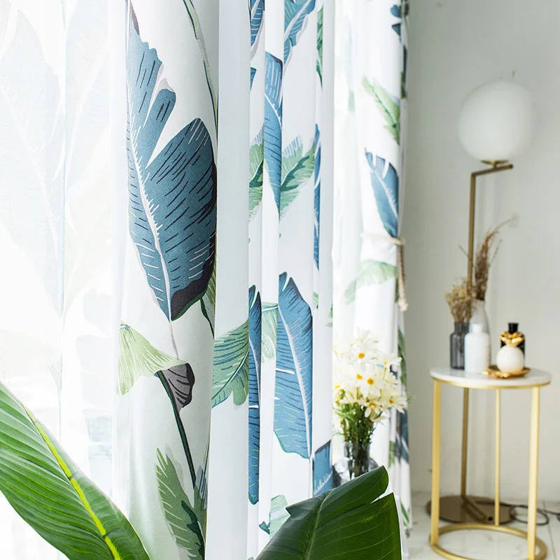 Modern Simple Curtains for Living Room Ins Nordic Banana Leaf Printed Curtain Bedroom Cotton and Hemp Sunshade Cloth
Modern Simple Curtains for Living Room Ins Nordic Banana Leaf Printed Curtain Bedroom Cotton and Hemp Sunshade Cloth
