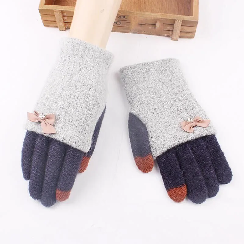SUOGRY/высококачественные вязаные осенне-зимние перчатки утепленные кашемировые