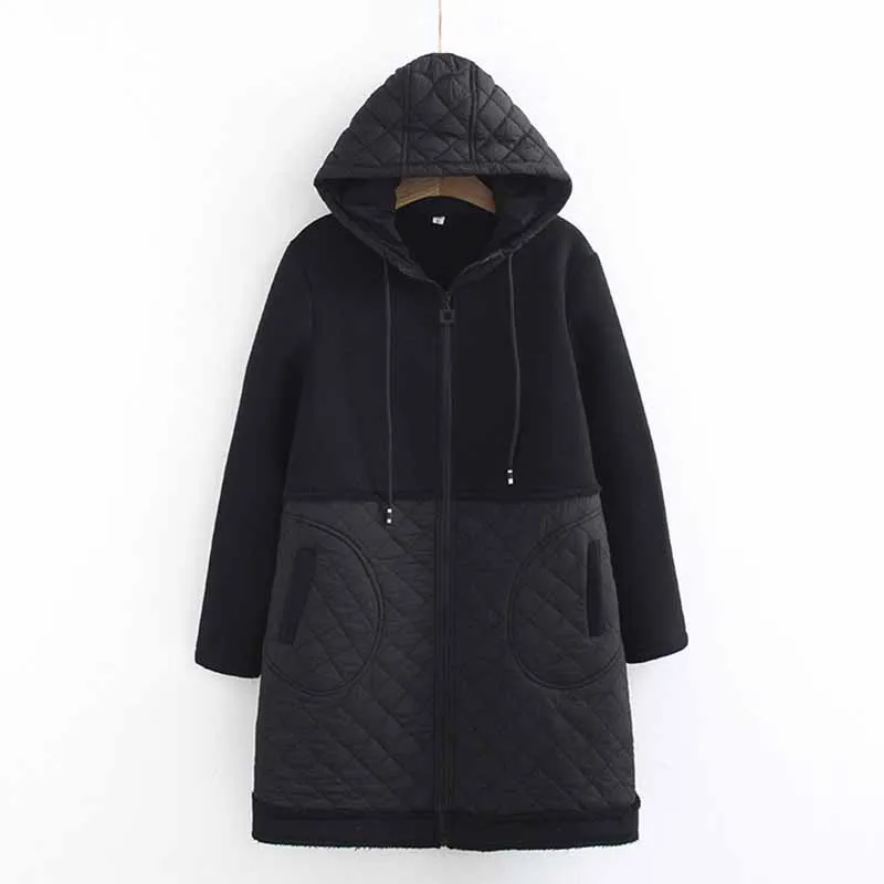 2019 Plus sizeXL-5XL Winter Cotton Parkas Women Hooded Splice Cotton-padded Jacket Female Black Warm Outerwear Long Coats G318
2019 Plus sizeXL-5XL Winter Cotton Parkas Women Hooded Splice Cotton-padded Jacket Female Black Warm Outerwear Long Coats G318