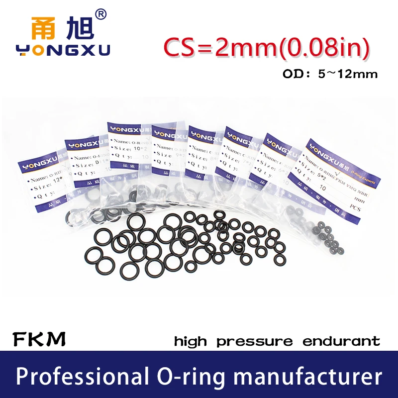 5PCS/lot Fluorine rubber Ring Black FKM O-ring Seal OD5/6/7/8/9/10/11/12*2mm O Ring Seal Gaskets Oil Ring Fuel Sealing Washer
5PCS/lot Fluorine rubber Ring Black FKM O-ring Seal OD5/6/7/8/9/10/11/12*2mm O Ring Seal Gaskets Oil Ring Fuel Sealing Washer