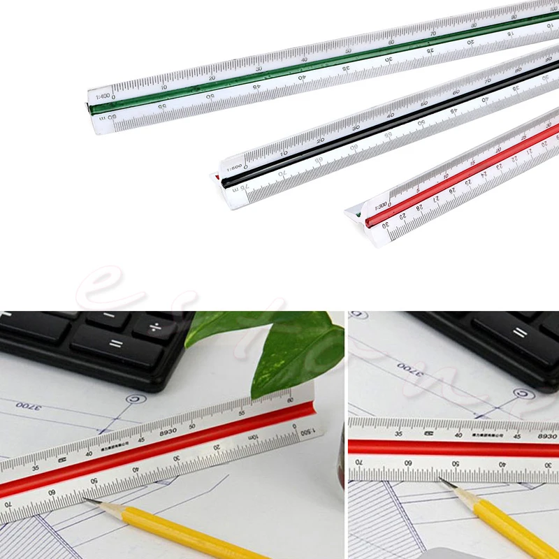 300mm 1:150 1:200 1:250 Triangular Metric Scale Ruler For Engineer Multicolor W15
300mm 1:150 1:200 1:250 Triangular Metric Scale Ruler For Engineer Multicolor W15