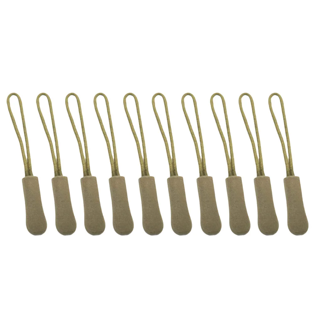 10 Zipper Pulls Replacement DIY Non-slip Zipper Pull Cord Zip Puller Zip Fastener Replacement Tan for Outdoor Camping Accessory
10 Zipper Pulls Replacement DIY Non-slip Zipper Pull Cord Zip Puller Zip Fastener Replacement Tan for Outdoor Camping Accessory