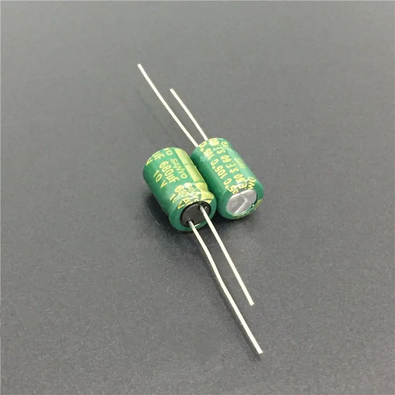 100 шт. 680 мкФ 10 в SANYO серии WG 8x12 мм супер низкий ESR 10V680uF материнская плата