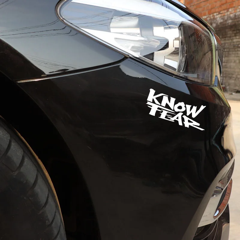 YJZT 14CM*5.7CM Creative KNOW FEAR Vinyl Graphical Car Sticker Decals Black/Silver Accessories C11-0603
YJZT 14CM*5.7CM Creative KNOW FEAR Vinyl Graphical Car Sticker Decals Black/Silver Accessories C11-0603
