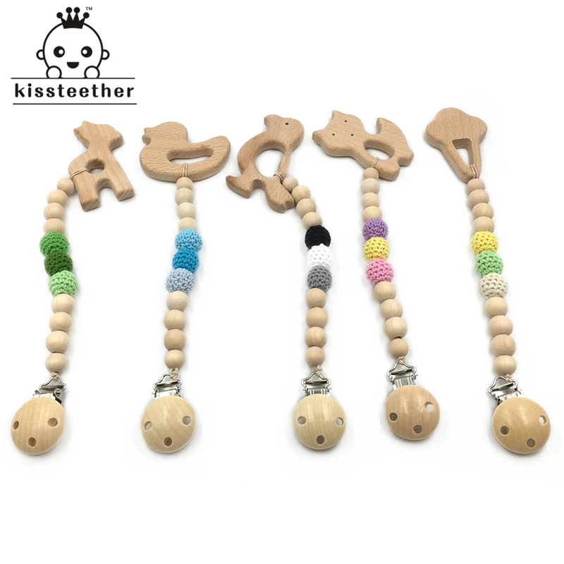 Baby Teething Toy Wooden Teether Animal Pacifier Clip Eco-friendly Teething Crochet Beads Chewable Infant Holder Wooden Teether
Baby Teething Toy Wooden Teether Animal Pacifier Clip Eco-friendly Teething Crochet Beads Chewable Infant Holder Wooden Teether