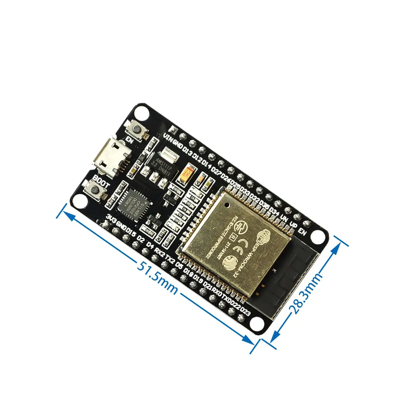 Официальная макетная плата DOIT ESP32 со сверхнизким энергопотреблением с Wi-Fi и Bluetooth