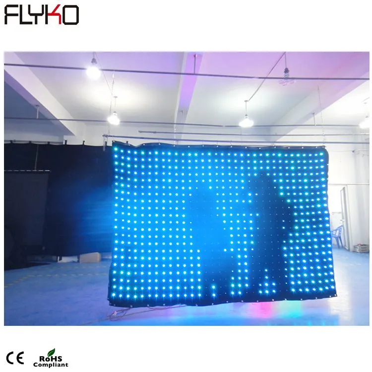 Высокое качество P9 2 3 м * 6 триколор СВЕТОДИОДНЫЙ занавес с графическим узором RGB