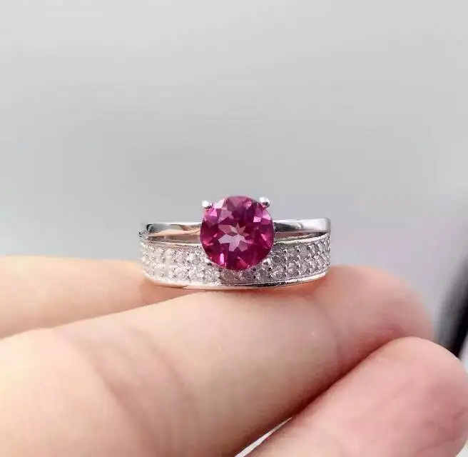 Natural pink topaz gem Ring Natural gemstone ring 925 sterling silver trendy second floor round women wedding party Jewelry
Natural pink topaz gem Ring Natural gemstone ring 925 sterling silver trendy second floor round women wedding party Jewelry