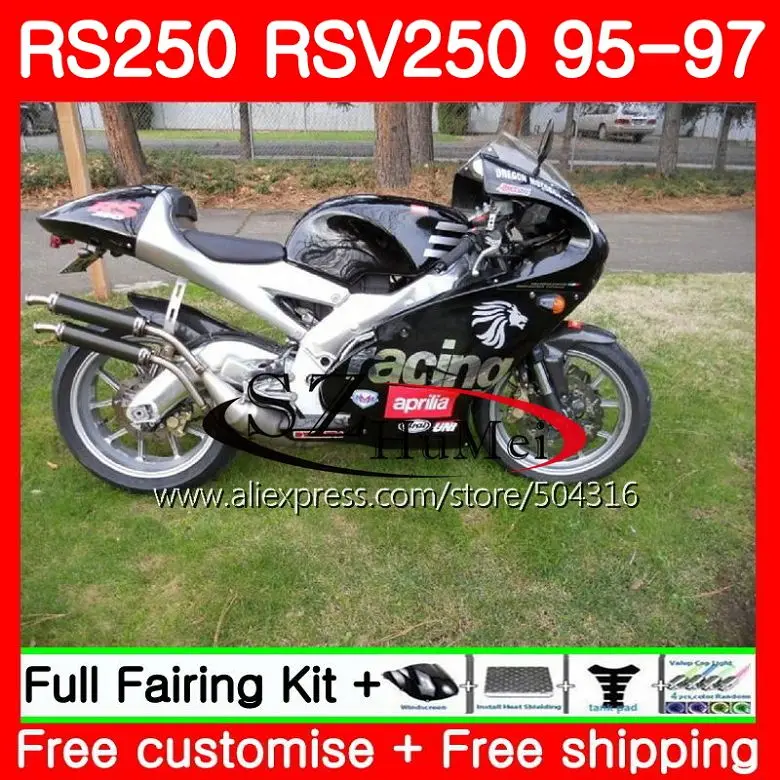 Bodywork For Aprilia RS-250 RSV250 RS250 95 96 97 body 85SH3 Glossy black RS250R 95-97 RSV 250 RR RS 250 1995 1996 1997 Fairings
Bodywork For Aprilia RS-250 RSV250 RS250 95 96 97 body 85SH3 Glossy black RS250R 95-97 RSV 250 RR RS 250 1995 1996 1997 Fairings