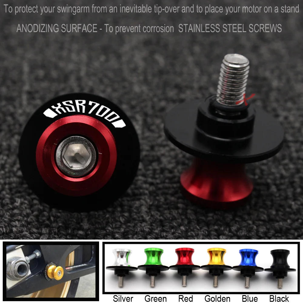 Motorcycle Accessories CNC Aluminum M6 Swingarm Spools Slider Stand Screw For Yamaha XSR 700-ABS XSR700 ABS 2016
Motorcycle Accessories CNC Aluminum M6 Swingarm Spools Slider Stand Screw For Yamaha XSR 700-ABS XSR700 ABS 2016