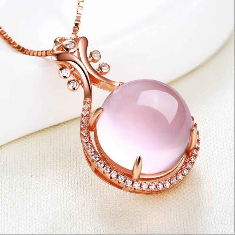 LUKENI Top Quality Silver 925 Necklace For Women Jewelry Fashion Crystal Pink Pendant Necklace Girl Lady Valentine's Day Gift
LUKENI Top Quality Silver 925 Necklace For Women Jewelry Fashion Crystal Pink Pendant Necklace Girl Lady Valentine's Day Gift