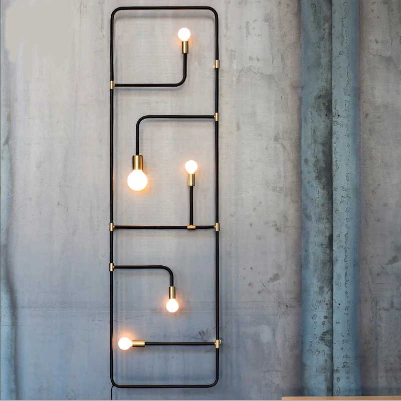 Nordic Loft Simple Industrial Style Black Iron Pipe Wall Lamp For Bar Dining Room Decorative Wall Sconce Lamparas De Pared
Nordic Loft Simple Industrial Style Black Iron Pipe Wall Lamp For Bar Dining Room Decorative Wall Sconce Lamparas De Pared