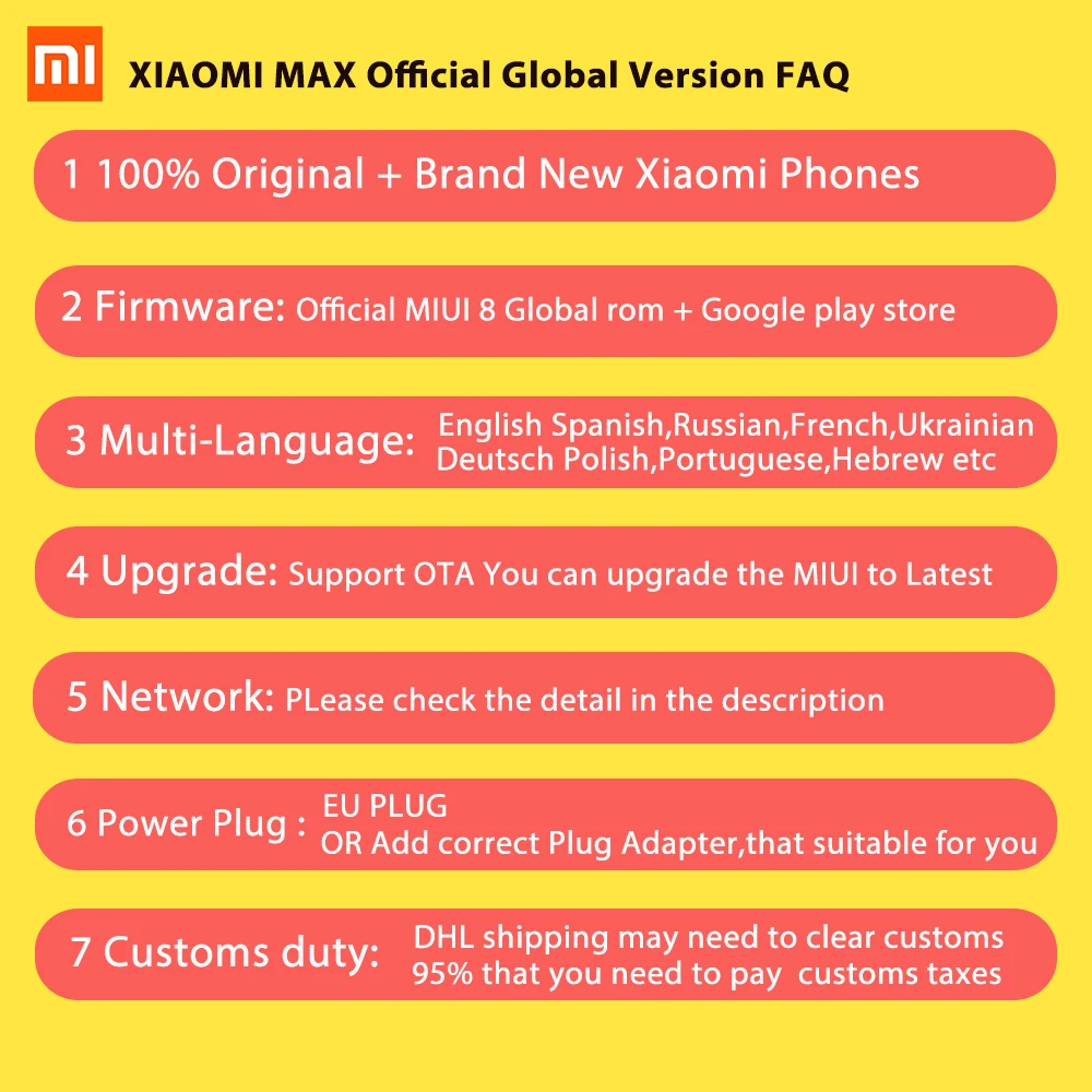 Официальный Глобальный Версия Сяо Mi Max 6.44 "мобильный телефон Snapdragon 650 гекса core